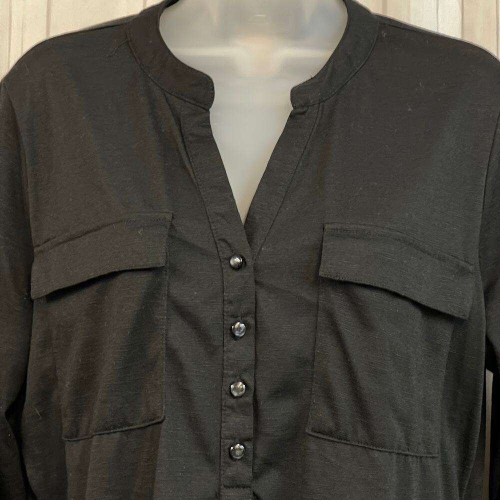 No Boundaries Xl Black Button Front Utility Top S… - image 3